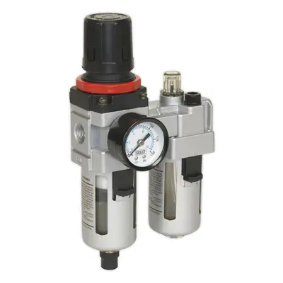 Air Supply Filter Regulator & Lubricator - 3/8" BSP Inlet - 55cfm Max Airflow