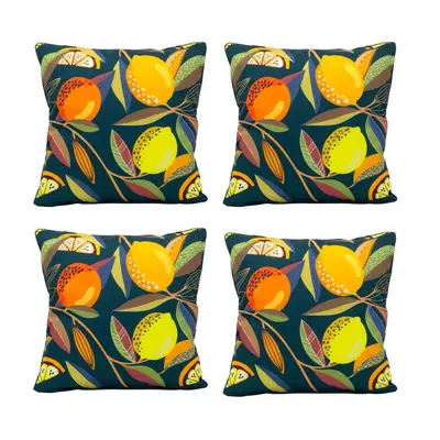 Pack of Citrus Zest Scatter Cushions | Chair Cushions For Kitchen Garden Dining Room Throw Pillo