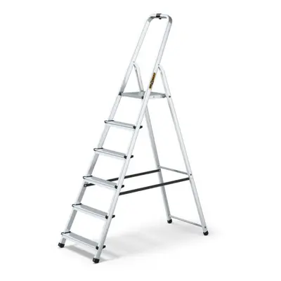 6 STEPS ALUMINIUM HOUSEHOLD LADDER, 125kg