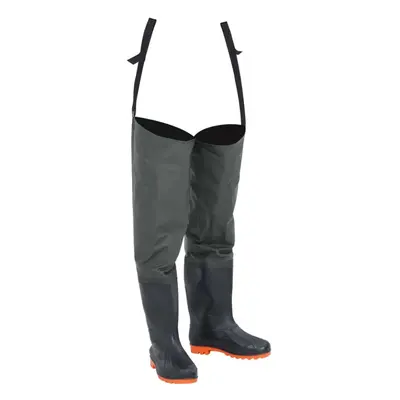 (41) vidaXL Hip Waders Adjustable Waterproof Knees Thigh Wader Dark Green Size