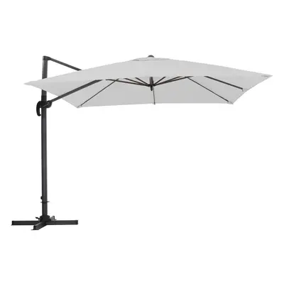 (Light Grey) Large Square Garden Parasol Patio Sun Shade Umbrella 3M