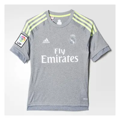 adidas Youth Real Madrid Away Jersey (Grey/Solar Yellow) (YXS)