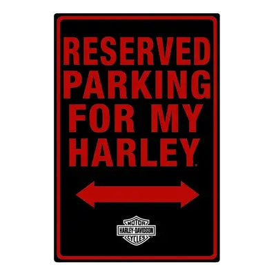 Harley-Davidson Tin Sign H-D Embossed Parking for My Harley Black