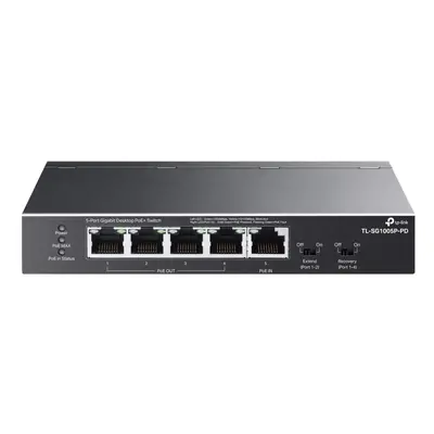 TP-Link TL-SG1005P-PD V1 - Switch - unmanaged - x 10/100/1000 (PoE+) + x 10/100/1000 (PoE++) - d