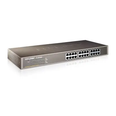 TP-LINK (TL-SF1024) 24-Port 10/100Mbps Unmanaged Rackmount Switch, Steel Case