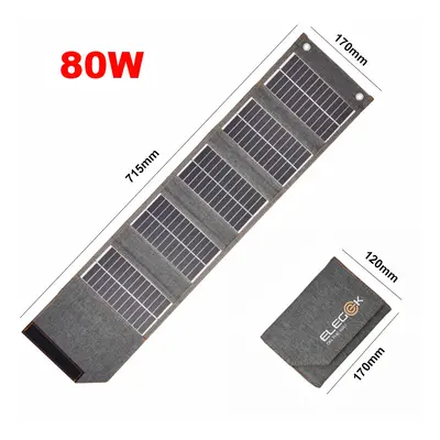 (80W) 130W/80W Folding Solar Panel USB 5V Solar Charger Portable Solar Cell Outdoor Phone Power 