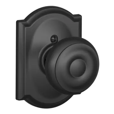 SCHLAGE Lock Company SCHLAGE Knob with Camelot Trim Non-Turning Lock Matte Black F170 GEO CAM