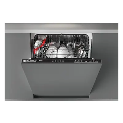 Hoover HRIN 2L360PB-80 Built-In Fully Integrated Dishwasher - Place Settings - Black - HRIN2L360