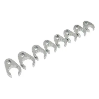 8 PACK Crows Foot Spanner Set - 1/2" Square Drive Metric Ratchet Handle Adapter