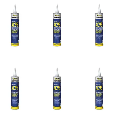 Everbuild Everflex AC95 Intumescent Sealant & Adhesive White 900ml(2413) AC95900 (Pack of 6)