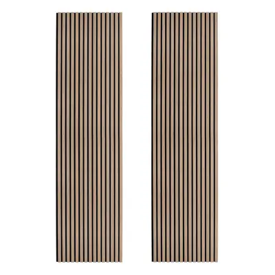 Acoustic Slat Wall Panels x - Light Walnut