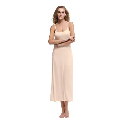 Papicutew Women's Long Full Cami Slip Dress Sleeveless Nightgowns (Nud