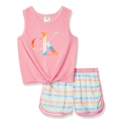 Calvin Klein Girls' Little Piece Sleepwear T-Shirt and Shorts Pajama