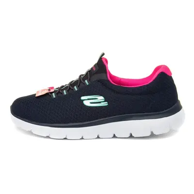 Skechers womens Summits Sneaker Navy/Hot Pink US