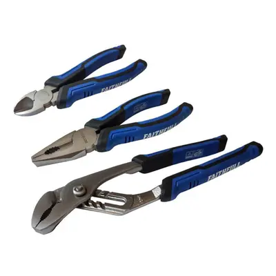 Faithfull Soft Grip Pliers Set (3 Piece)