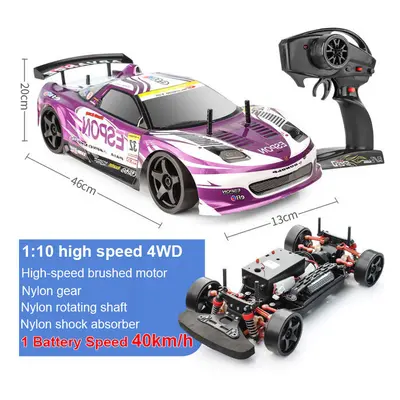 (H1-1 Battery) 1:10 70km/H Remote Control Car 4wd High Speed Drift 2.4g Rc Car Shock Absorber An