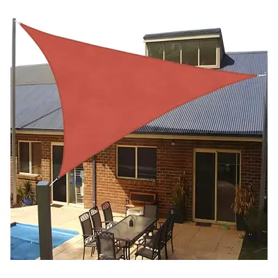 SUNLAX Sun Shade Sail 10x10x10 Red Triangle Canopy Shades for Outdoor Patio Pergola Cover Sunsha