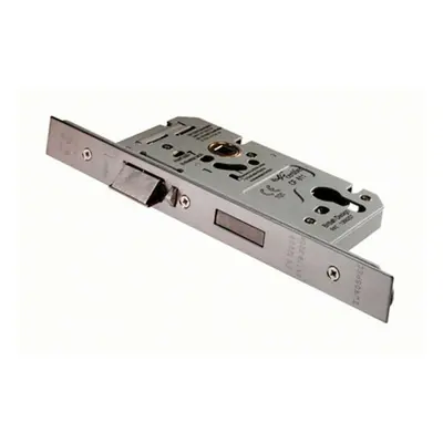 DIN Euro Profile Escape Lock Square Forend 60mm Backset Satin Steel