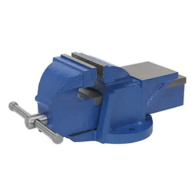 Heavy Duty Bench Mountable Fixed Base Vice - 100mm Jaw Opening - Cast Iron