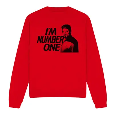 (M, Red) Star Trek Unisex Adult I'm Number One Sweatshirt