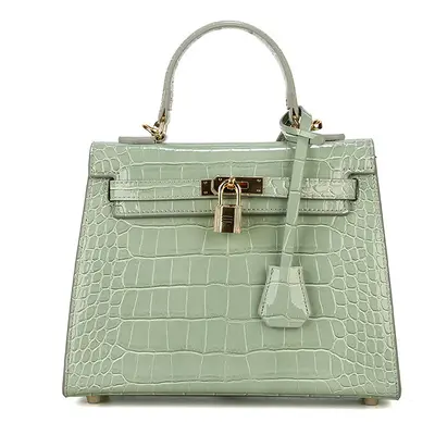 (Green) Crocodile pattern Kelly handbag crossbody bag