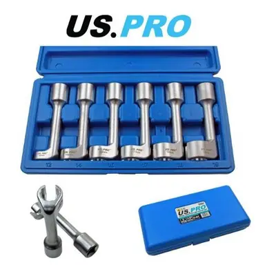 US PRO Tools Piece 1/2" Drive Diesel Injector Line Socket Set - 19mm