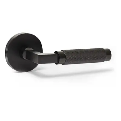 Explore Hardware London Collection Solid Brass Lever Bed & Bath Privacy Door Lock Matte Black