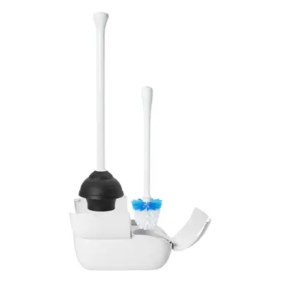 OXO Good Grips Set Toilet Brush & Plunger Combo White