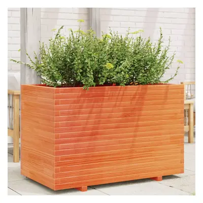 vidaXL Garden Planter Wax Brown 110x60x72 cm Solid Wood Pine