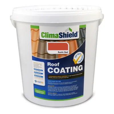 (Rustic Red, Litres) Climashield Roof Coating - Roof Tile Coating Coloured Sealer, Breathable Pa