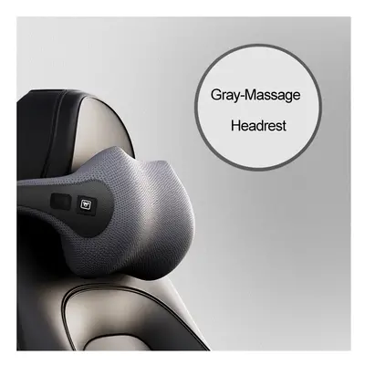 (gray-1) Car Massage Neck Waist Support Pillow Lumbar Support Pillow For Office