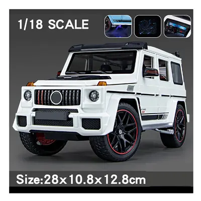 (White) 1:18 Benz G800 Off-Road Vehicle SUV Alloy Diecast Model Car Collection Sound & Light Spr