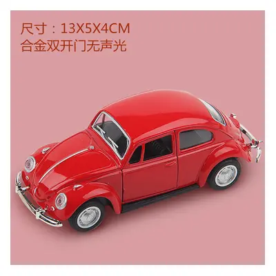 (Red) 1/36 Scale Diecast Metal Pull Back Action Drives Car Forward Car Model Toy Christmas Birth