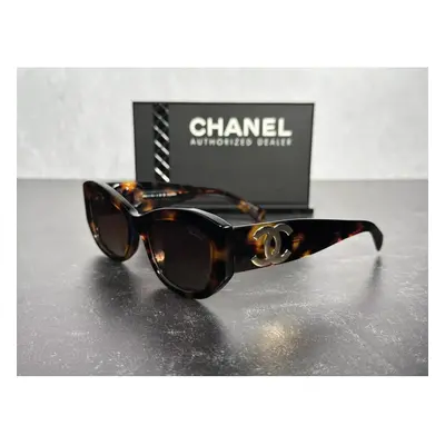 NEW CHANEL POLARIZED TORTOISE RECTANGLE SUNGLASSES