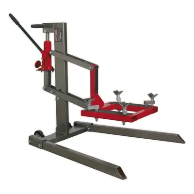 Single Post Hydraulic Motorcycle Lift - 450kg Capacity - Two Locking Positions