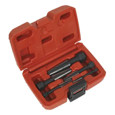 5 Piece Double Edge Screw Extractor Set - Damaged Bolt & Screw Extraction - Case