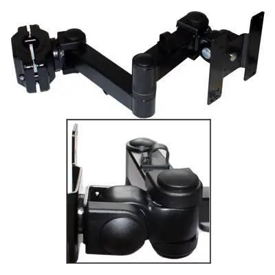 30 to 60mm Dual Arm Pole Mount TV Monitor Bracket Adjustable DJ Boom Gig Stand