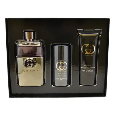 Gucci Guilty by Gucci for Men - Pc Gift Set 3oz EDT Spray, 2.4oz Deodorant Stick, 1.6oz All Over