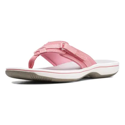 Clarks Women's Breeze Sea Flip-Flop Bright Pink Synthetic