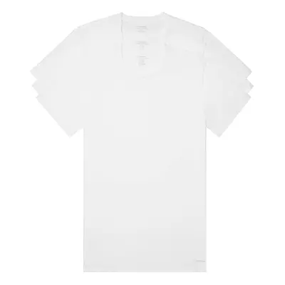 Calvin Klein Men's Cotton Classics 3-Pack Undershirts WHITE - CREWN