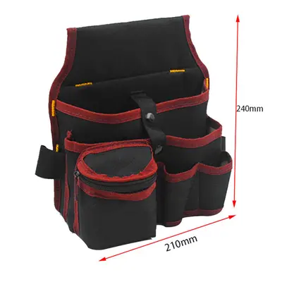 (Option Red) Retro Pouch Hardware Organizer Multipurpose Artificial Leather Portable Tool Bag Ho