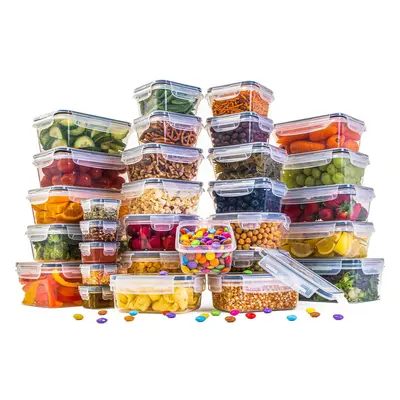 (60pcs) Plastic Food Containers with Lids â Leak Proof Pantry & Kitchen Containers â Meal Pr