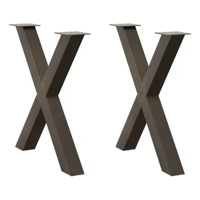 (natural, x (72-73) cm (80 mm)/ pcs) vidaXL Dining Table Legs X-Shaped Desk Legs Kitchen Metal F