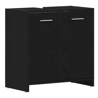 vidaXL Bathroom Sink Cabinet Black Oak 60x33x60 cm Engineered Wood