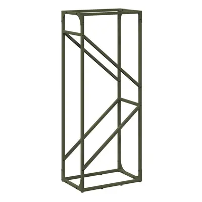 (olive green, x x cm) vidaXL Firewood Rack White 40x25x100 cm Cold-rolled steel fireplace log ho