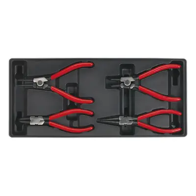 4 Pc PREMIUM Circlip Pliers Set with Modular Tool Tray - Tool Storage Organizer