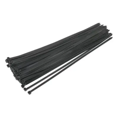 50 PACK Black Cable Ties - x 12mm - Nylon Material - Heat Resistant