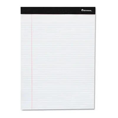 Universal Perforated Edge Ruled Writing Pads- Legal- Pads-Pack- White