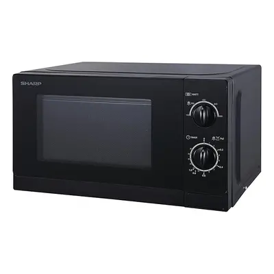 Sharp R20DKM 20L Solo Microwave Oven, 800W, Black