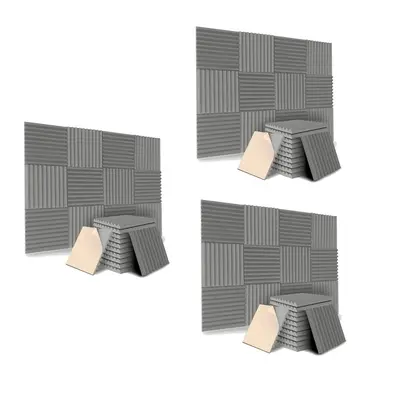 72 Pack Self-Adhesive Acoustic Panels, Sound Proof Foam Panels, High Density Soundproofing Wall 